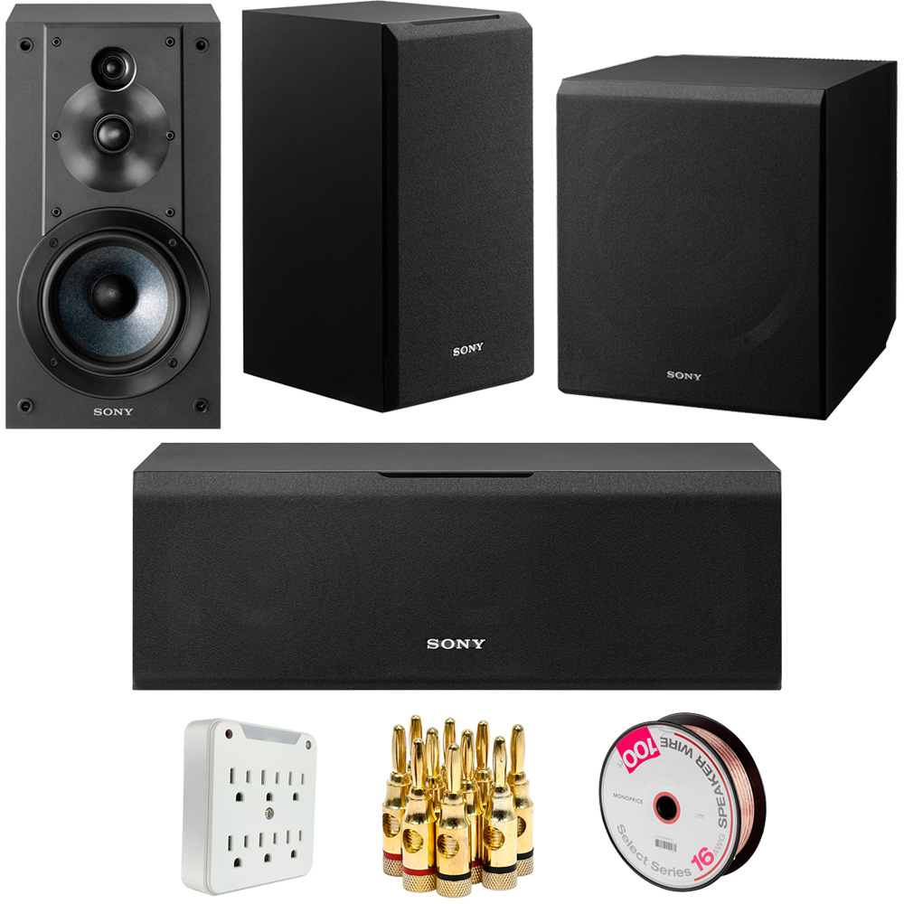Sony SS-CS8, SS-CS5 Bookshelf Speakers and SA-CS9 Subwoofer with Wire Bundle - image 1 of 11