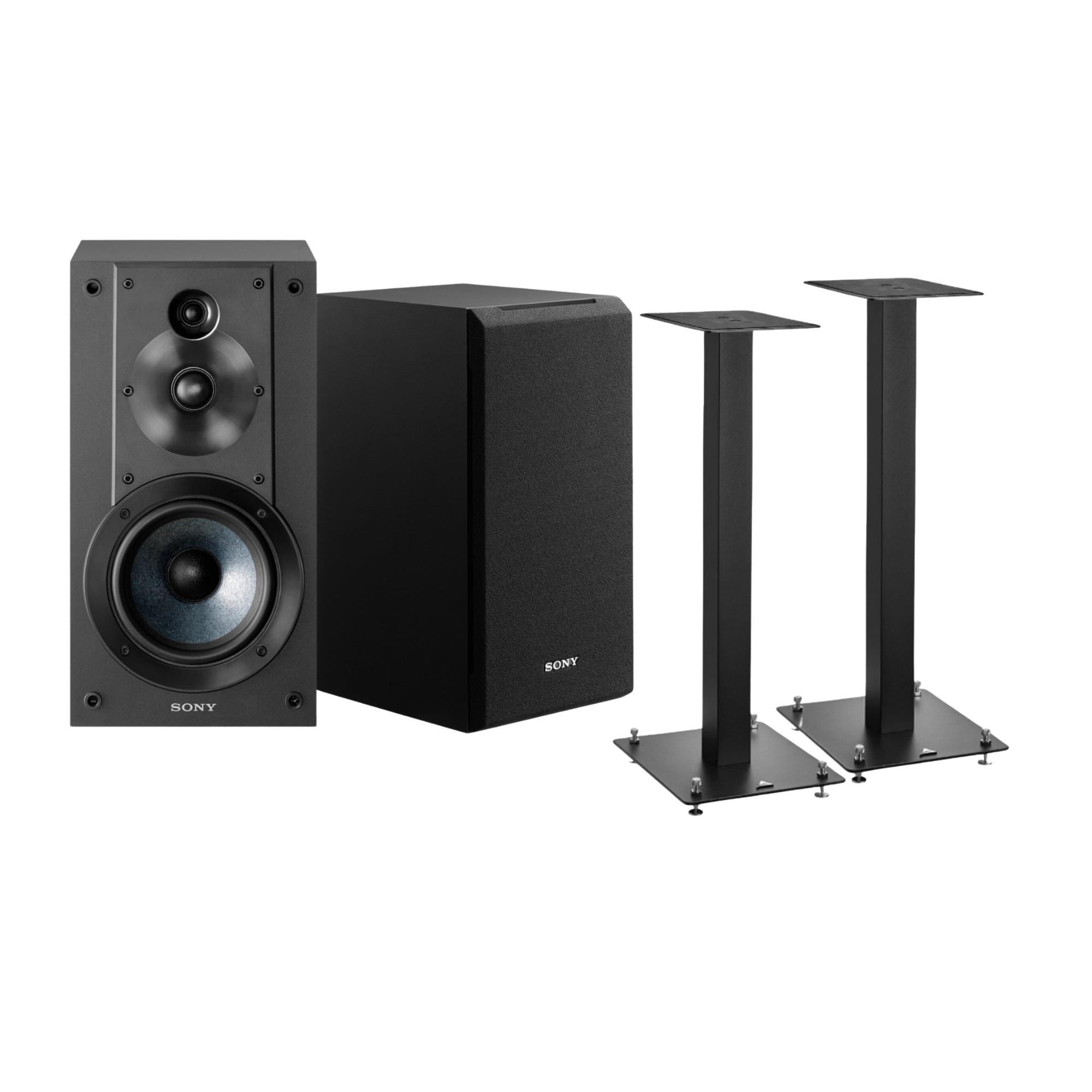 Sony SSCS5 3Way 3Driver Bookshelf Speaker System (Black) with Speaker