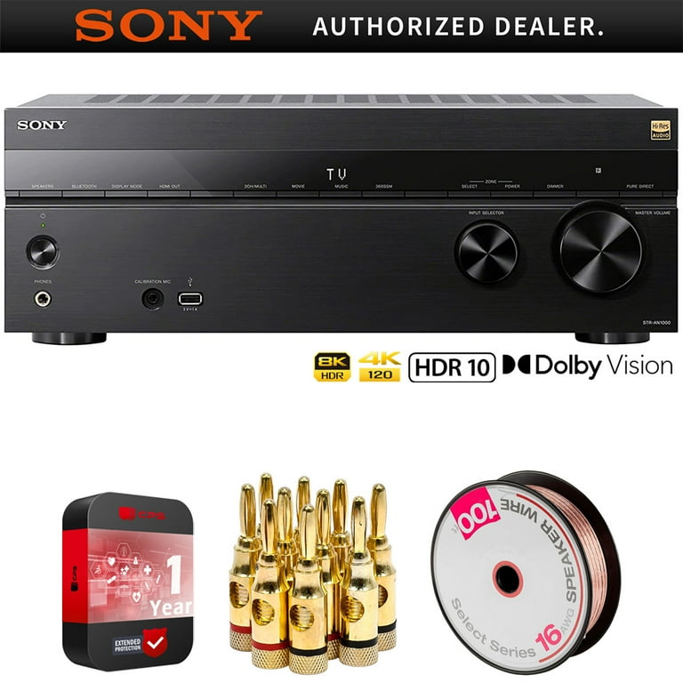 Sony STR-AN1000 7.2 Channel Stereo Receiver with 100ft 16 AWG