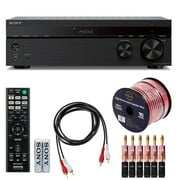 Sony STR-DH190 2-Channel Home Stereo Receiver with Phono Input and Bluetooth + Speaker Wire Cables