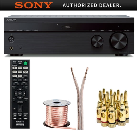 Sony STRDH190 2-Channel Home Stereo Receiver Amplifier, Phono Input & Bluetooth, Home Theater Audio Bundle