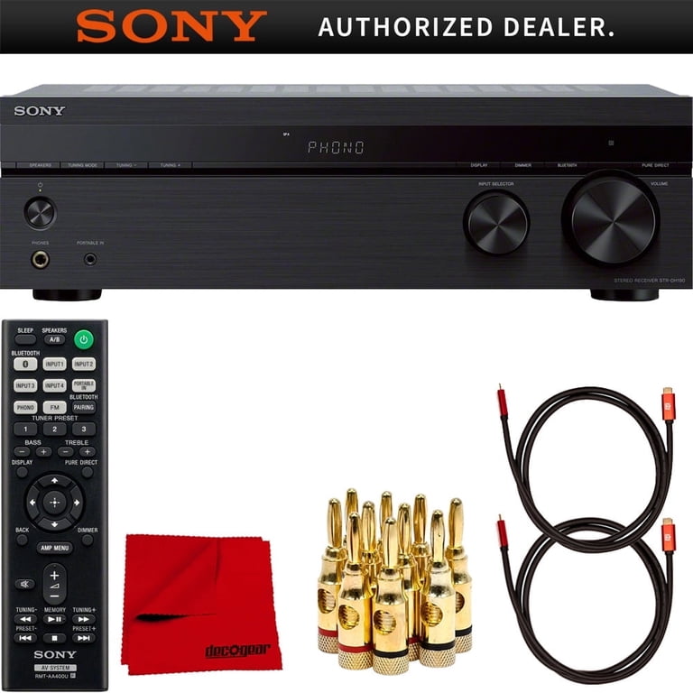 Sony STRDH190 2Ch Receiver with Phono, Bluetooth, HDMI, Deco Gear