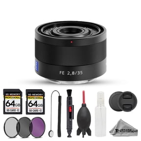 Sony Sonnar T* FE 35mm f/2.8 ZA Lens - 10pc 128GB Memory Bundle (International Version)