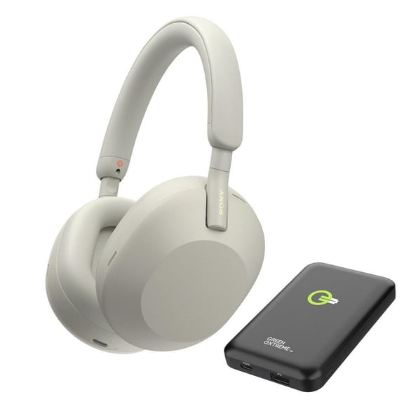 Sony Title: Sony WH-1000XM5 The Best Wireless Noise Canceling Headphones with Auto Noise Canceling Optimizer, Crystal Clear Hands-Free Calling, and Alexa Voice Control, Silver, With Stand, P-Bank