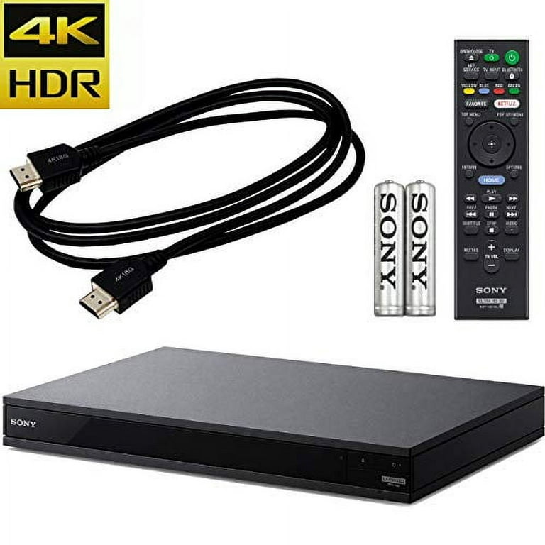 Sony - Player + HD Hi-Res Control Built-in 4K Ultra - - Remote UBP-X800 Audio Wi-Fi Black Blu-ray 3D Streaming