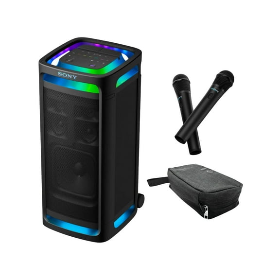 Sony ULT TOWER 9 Wireless Party Speaker Bundle with Wireless Karaoke Microphone and Travel Case (3 Items)