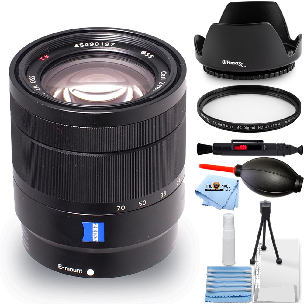 Sony Vario-Tessar T* E 16-70mm f/4 ZA OSS Lens - Essential Bundle Includes:  Tulip Hood Lens