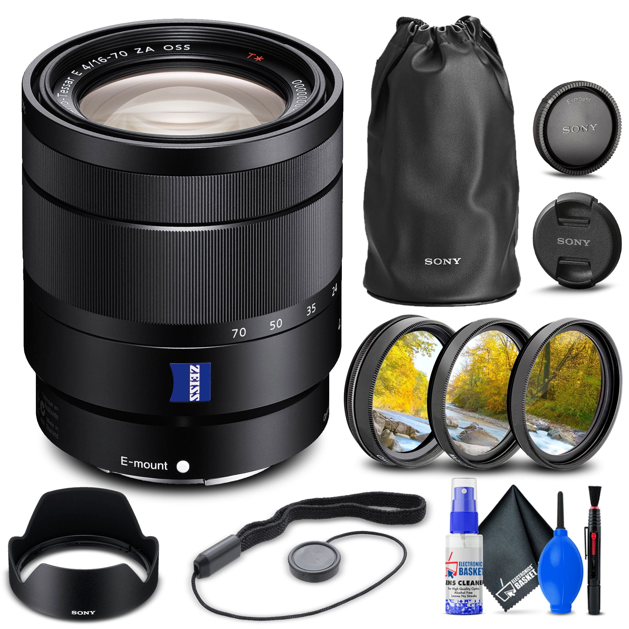 Sony Vario-Tessar T E 16-70mm f/4 ZA OSS Lens + Filters +