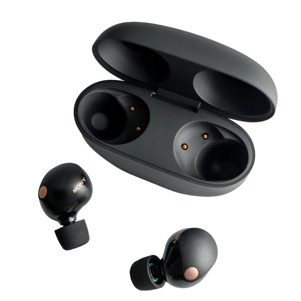  Sony WF-1000XM5 Industry Leading Noise Canceling Truly Wireless  Earbuds (Black) Bundle with Silicone Case (Red), Memory Foam Ear Tips,  USB-A to USB-C Cable & 1 YR CPS Enhanced Protection Pack 