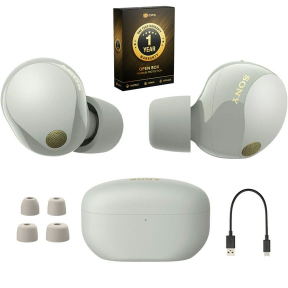 Open Box Sony WF-1000XM5 Industry Leading Noise Canceling Truly Wireless Earbuds (Silver) with 1 Year CPS Premium Warranty Pack