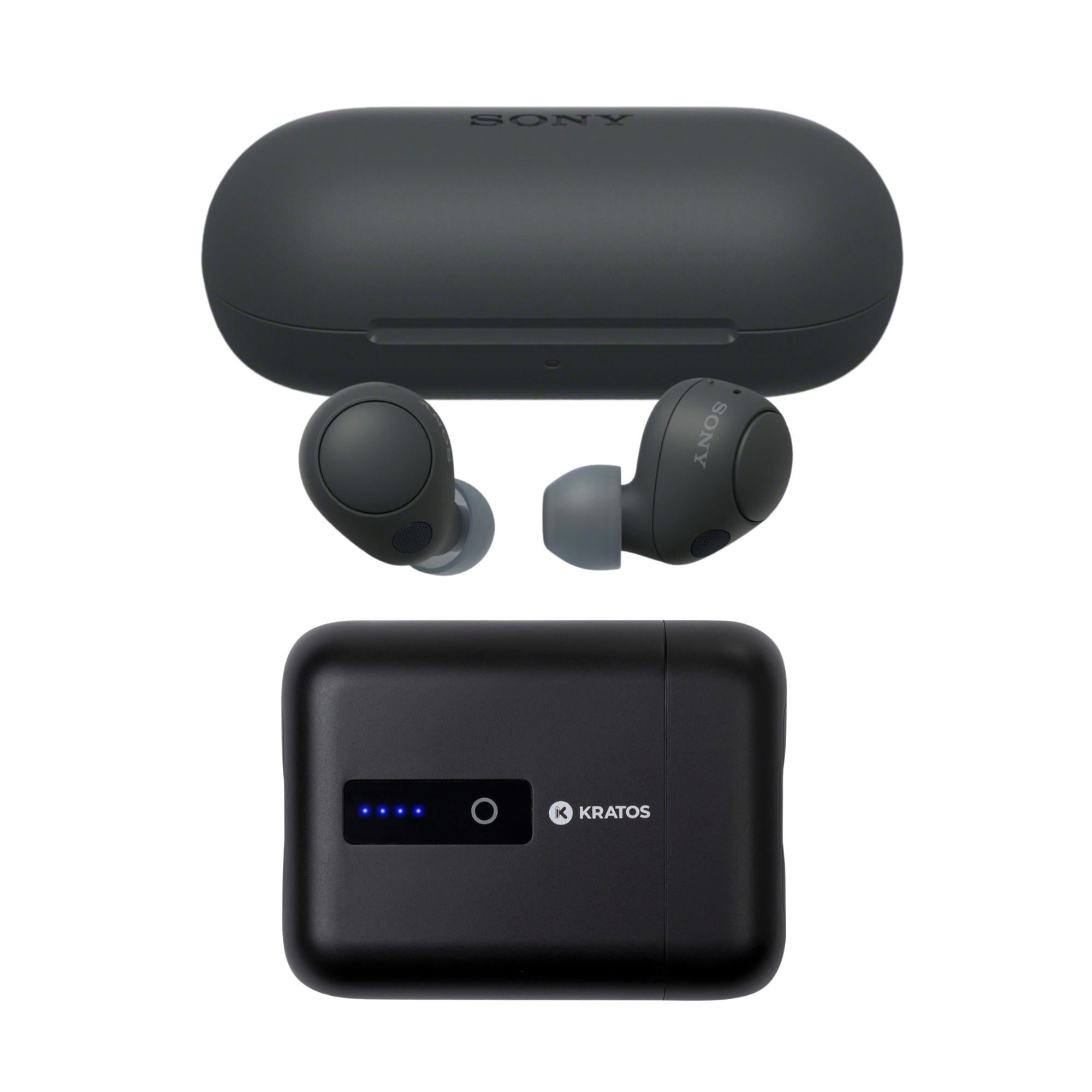 Earbuds Canceling Truly w/Mic Sony Wireless Bundle Noise Bluetooth WF-C700N