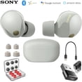 thumbnail image 1 of Sony WF1000XM5/S Industry Leading Noise Canceling Truly Wireless Earbuds Silver Bundle with 6 Pairs of In-Ear Earbud Tips and Converter Adapter Type C Adapter, 1 of 11