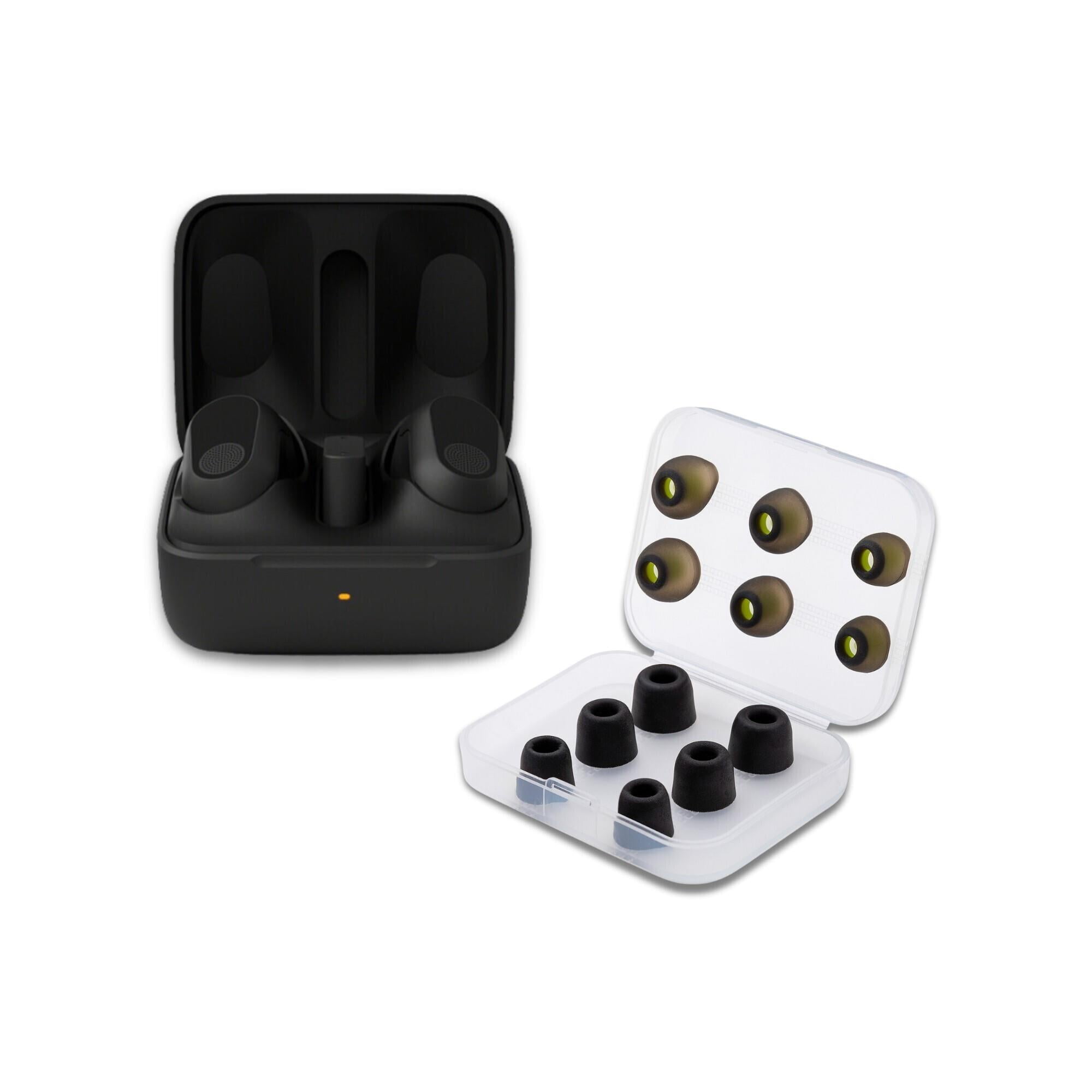 Sony WFG700NW INZONE Buds Truly Wireless Noise Canceling Gaming Earbuds (Black) Bundle with Noise Isolating Memory Foam Tips and Silicone Earbuds (3-Pairs Each) (2 Items)
