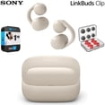 thumbnail image 1 of Sony WFLC900/C LinkBuds Clip Open-Ear Truly Wireless Earbuds Greige Bundle with Deco Essentials 6-Pair Earbud Tips & 1 YR Enhanced Protection Pack, 1 of 8