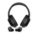 thumbnail image 1 of Sony WH-1000XM4 Wireless Noise Canceling Over-Ear Headphones (Black) Bundle with Sony WF-1000XM5 Truly Wireless Noise Canceling Earbuds (Black) (2 Items), 1 of 7