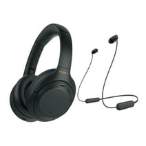 Sony WH-1000XM4 Wireless Noise Canceling Over-Ear Headphones (Black) Bundle