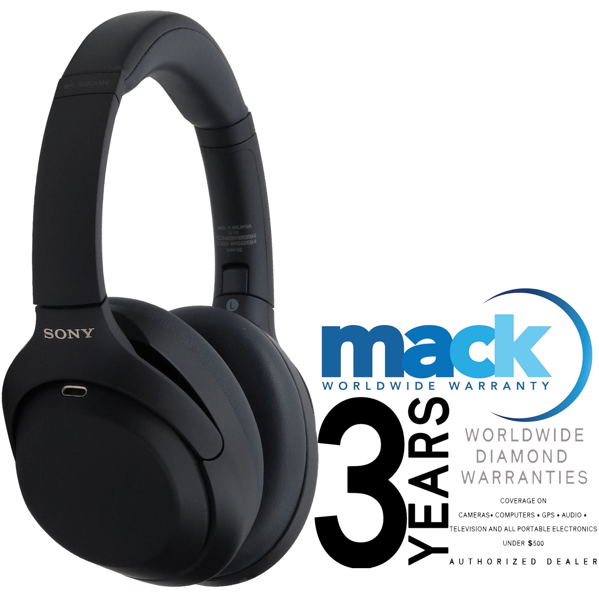 Sony WH-1000XM4 Wireless Over-the-Ear Headphones Black with 3yr Diamond Mack Warranty Sony WH-1000XM4 Wireless Over-the-Ear Headphones Black with 3yr Diamond Mack Warranty