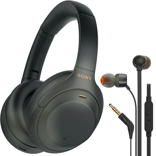 Sony WH-1000XM4 Wireless  over-the-Ear Headphones with Google Assistant and Alexa and JBL T110 in Ear Headphones
