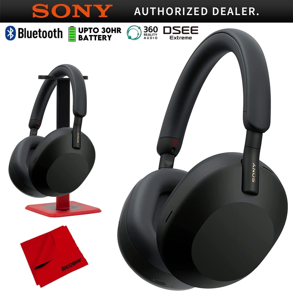 Sony WH-1000XM5 Wireless Bluetooth Noise Canceling Headphones with Pro Stand Kit (Silver) - Walmart.com Sony WH-1000XM5 Wireless Bluetooth Noise Canceling Headphones with Pro Stand Kit (Silver) - Walmart.com