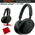 thumbnail image 1 of Sony WH-1000XM5 Wireless Industry Leading Noise Canceling Headphones, Black Bundle with Deco Gear Pro Audio Headphone Stand + Microfiber Cleaning Cloth, 1 of 12