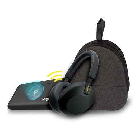 Sony WH-1000XM5 Wireless Noise Canceling Over-Ear Headphones (Black) Bundle