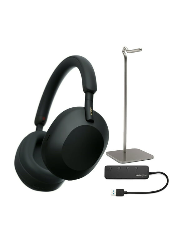Sony WH-1000XM5 Wireless Noise Canceling Over-Ear Headphones (Black) Bundle