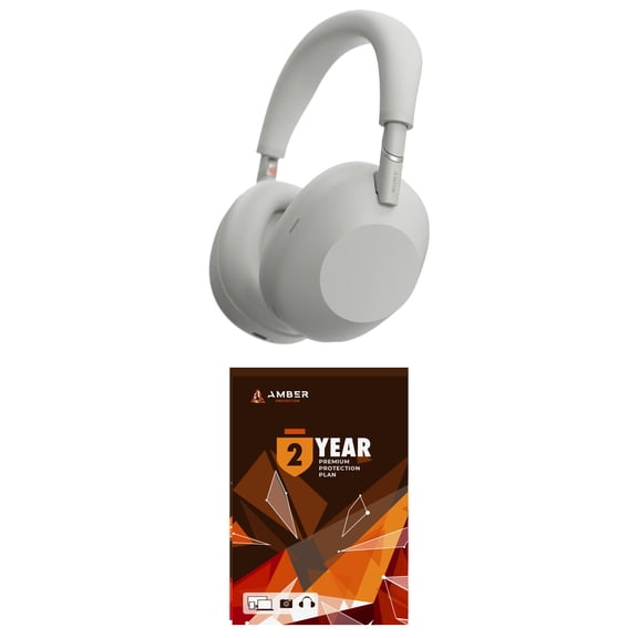 Sony WH-1000XM6-SILVER Wireless Noise Cancelling Headphones with a 2 Year Amber Protection Plan (2025)