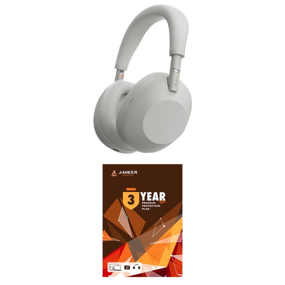 Sony WH-1000XM6-SILVER Wireless Noise Cancelling Headphones with a 3 Year Amber Protection Plan (2025)