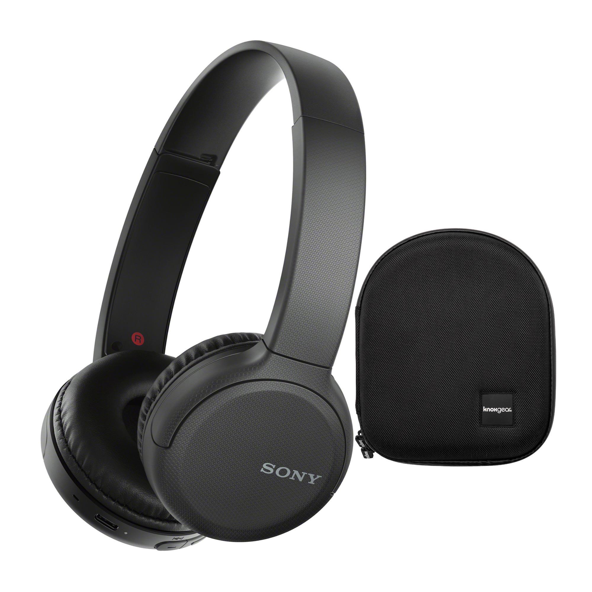 Sony WH-CH510 Wireless On-Ear Headphones (Black) with Hardshell Case Bundle - image 1 of 10