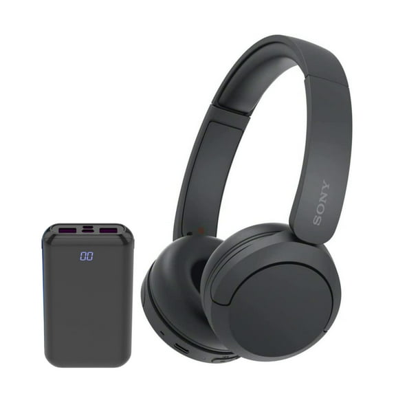 Sony WH-CH520 Compact Wireless Bluetooth On-Ear Headphones (Black) bundle