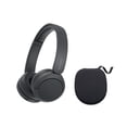 thumbnail image 1 of Sony WH-CH520 Wireless Bluetooth On-Ear Headset (Black) Bundle with Hard Case, 1 of 8