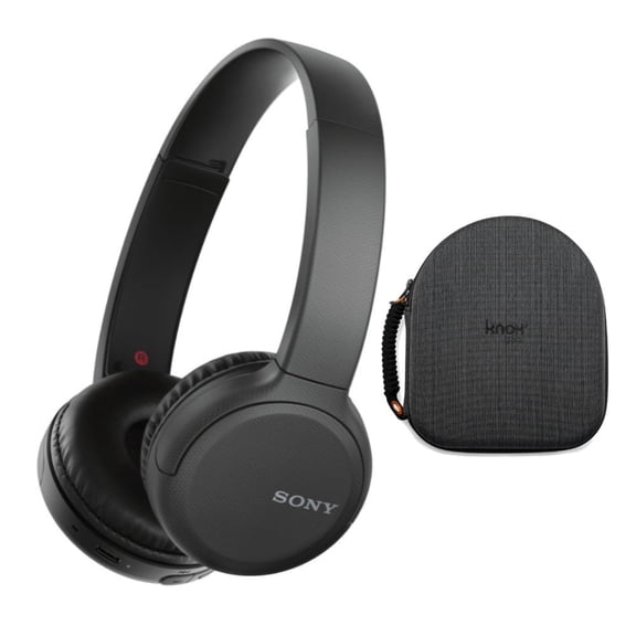 Sony WH-CH520 Wireless On-Ear Headphones (Black) Bundle with Hardshell Case