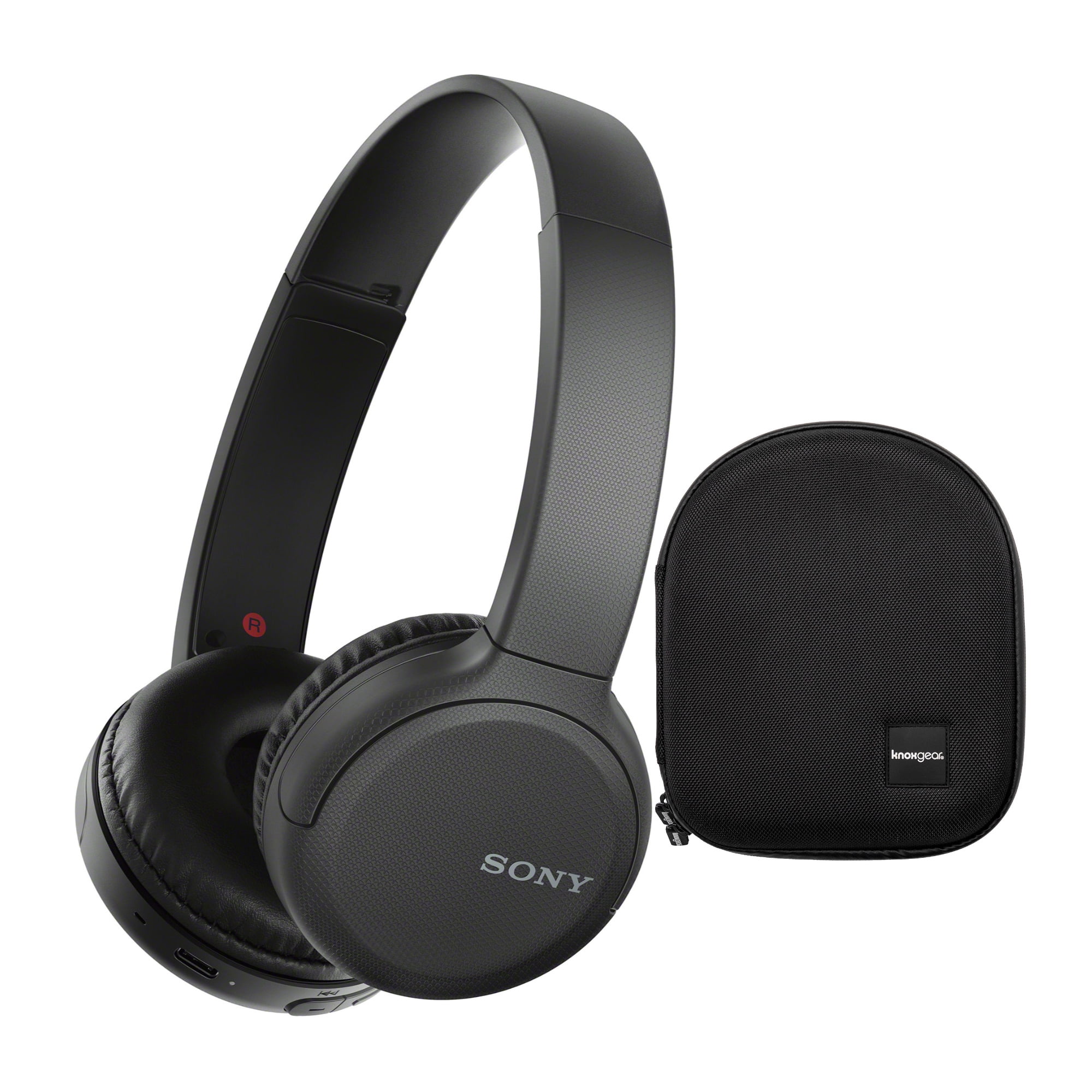 Sony WH-CH520 Wireless On-Ear Headphones (Black) Bundle with Hardshell Case