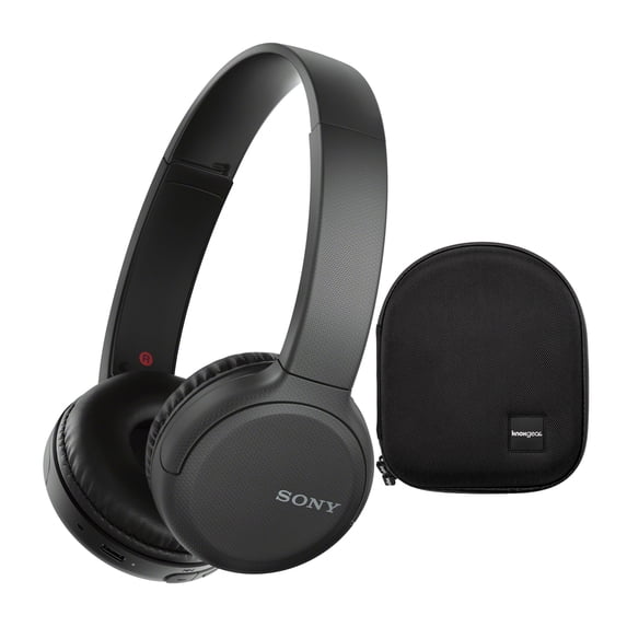 Sony WH-CH520 Wireless On-Ear Headphones (Black) Bundle with Hardshell Case