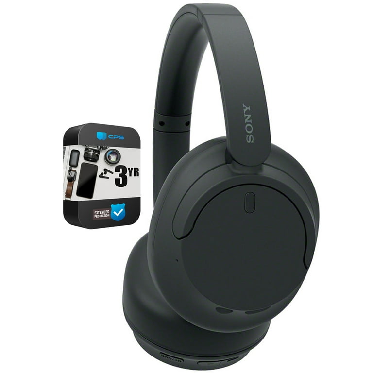 Sony WH-CH720N/B Wireless Noise Cancelling Headphone Black Bundle with 3 YR  CPS Enhanced Protection Pack 