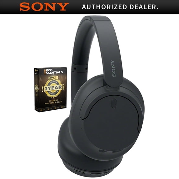 Sony WH-CH720N/B Wireless Noise Cancelling Headphone Black Bundle with Premium Deco Essentials CPS Exclusive 3 Year Protection Pack
