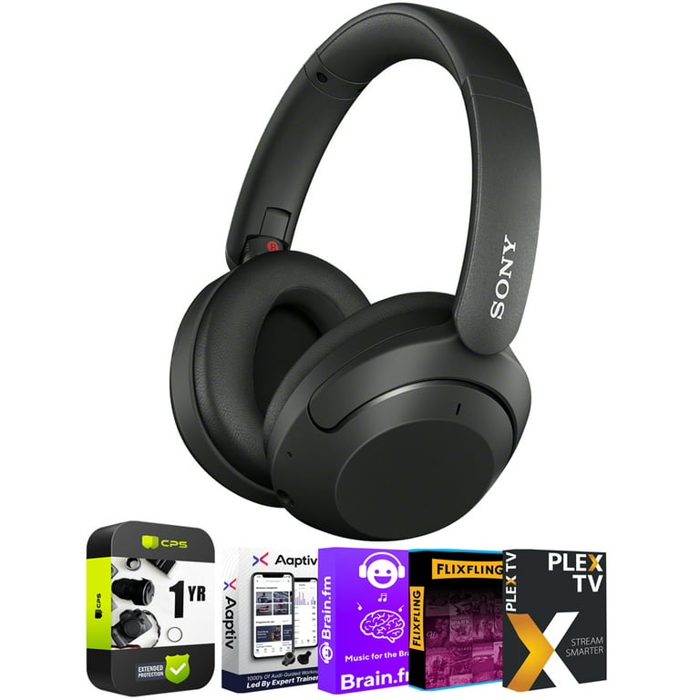 Sony WH-XB910N Wireless Over-Ear Noise Cancelling Headphones - Black Bundle  with Tech Smart USA Audio Entertainment Essentials Bundle + 1 Year Extended  Protection Plan 
