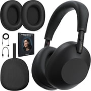 Sony WH1000XM6/B Best Wireless Noise Canceling Headphones, Black Bundle with Deco Essentials Headphones Ear Pads Replacement Headset Ear Cushions and Deco Gear 