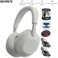 thumbnail image 1 of Sony WH1000XM6/S Best Wireless Noise Canceling Headphones Platinum Silver Bundle with In-Ear Headphone (Colors May Vary), Headphone Case, Converter Adapter and 2 YR CPS Enhanced Protection Pack, 1 of 12