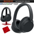 thumbnail image 1 of Sony WHCH720N/B Wireless Noise Cancelling Headphone, Black Bundle with Deco Gear Pro Audio Headphone Stand + Microfiber Cleaning Cloth, 1 of 12