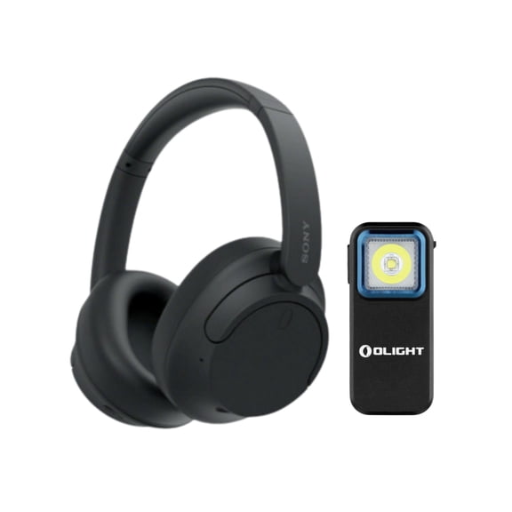 Sony WHCH720N Wireless Headphones (Black) Bundle with Oclip Clamp-On Light (2 Items)