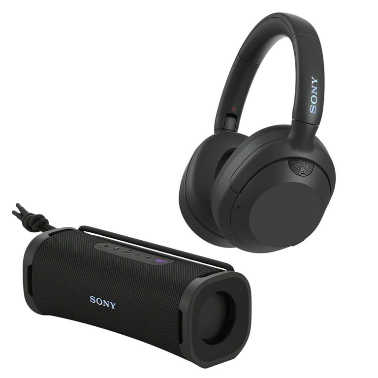Sony WHULT900NB ULT Noise Cancelling Headphone Black Bundle with Sony SRSULT10B ULT FIELD Series Speaker Black 2 Items Walmart