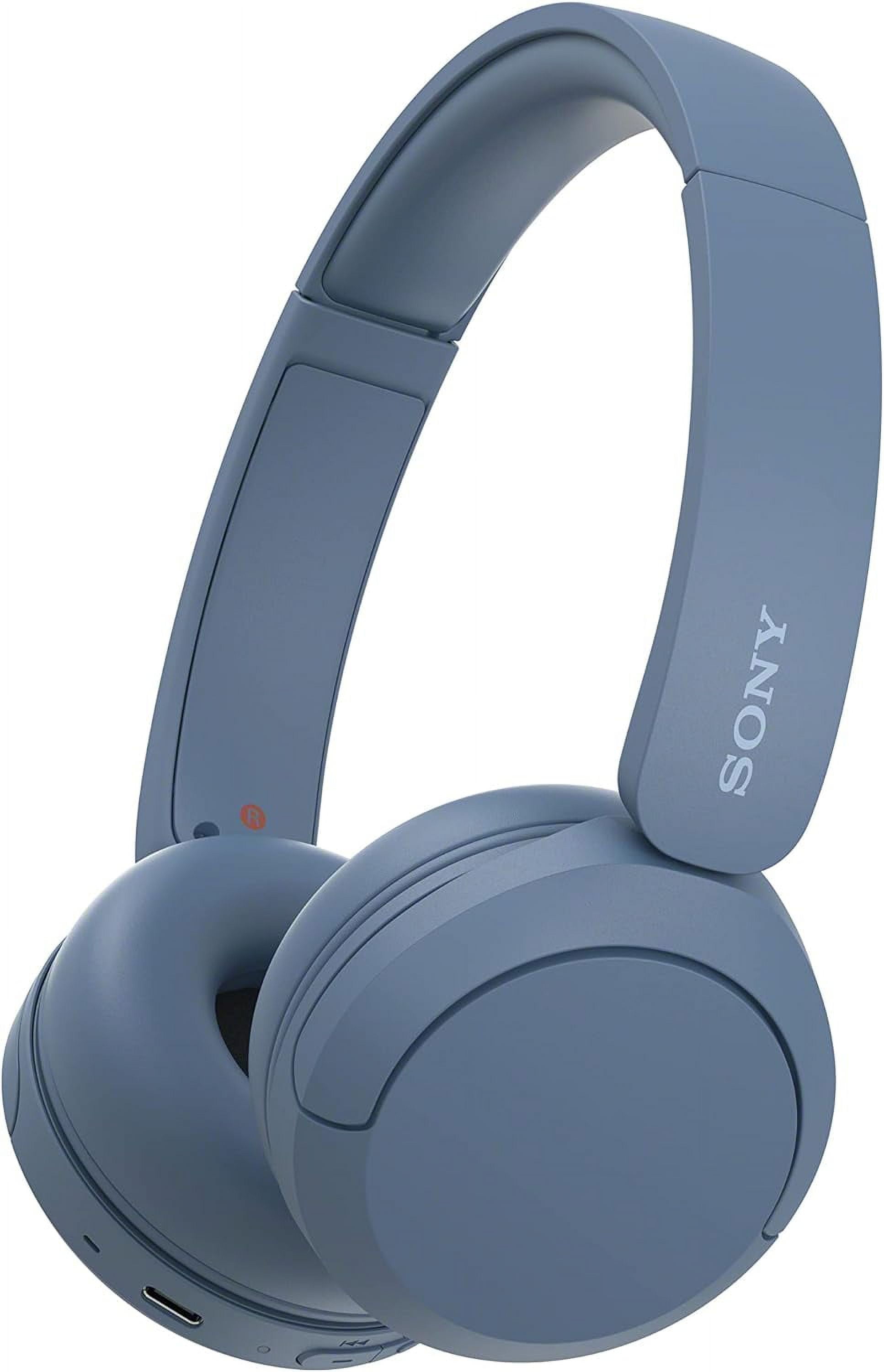 Sony Wireless Bluetooth Headphones On Ear for Running WH CH520L Blue