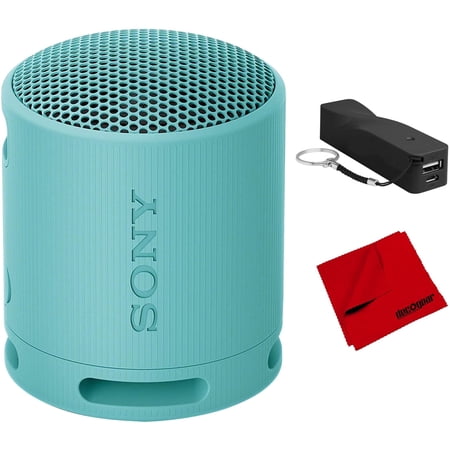 Sony XB100 Compact Bluetooth Wireless Speaker (Blue) Bundle with Power Bank