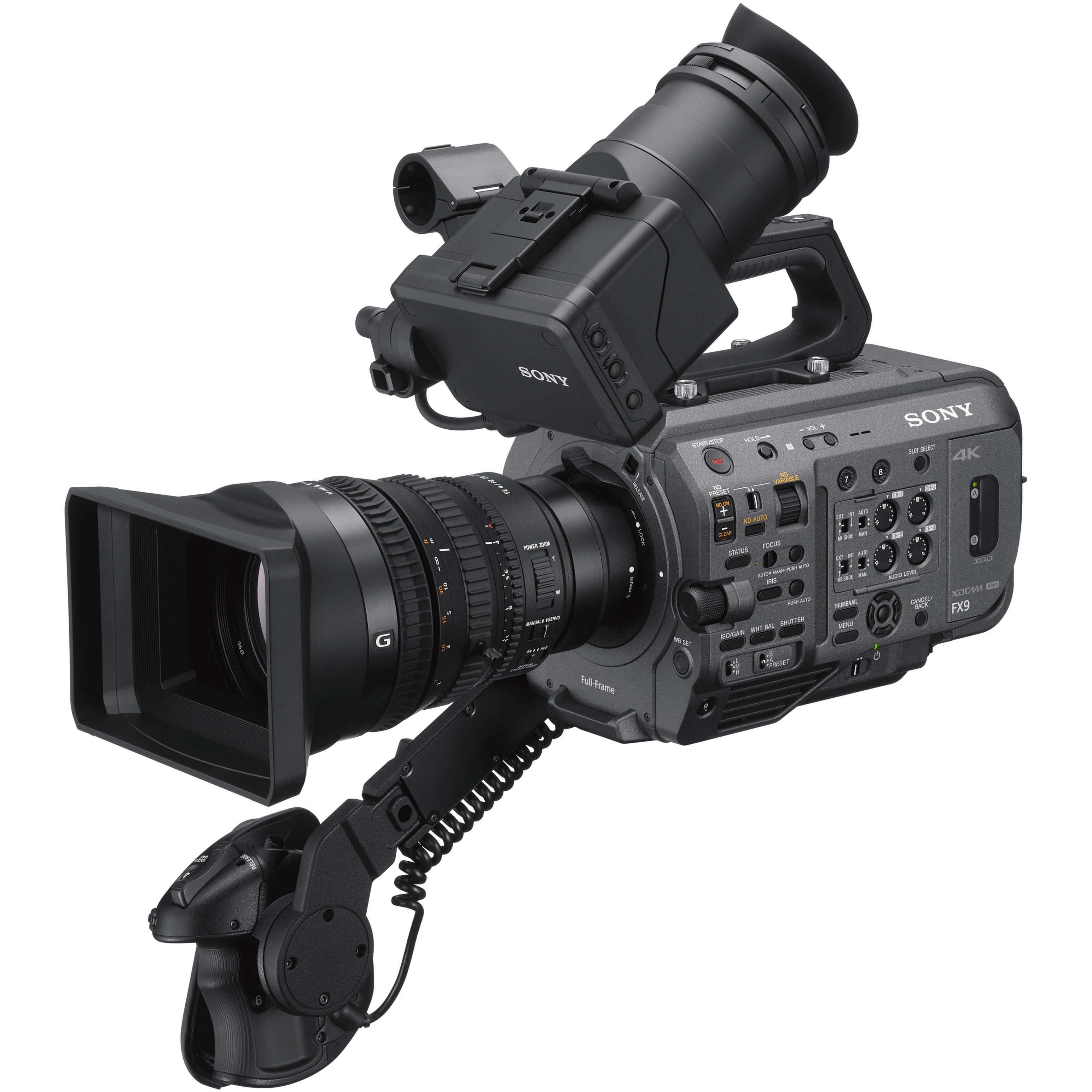 Sony Pro XDCAM PXW-FX9 Professional Digital Camcorder, 3.5" LCD Touchscreen, Exmor R CMOS, High Dynamic Range (HDR), 4K