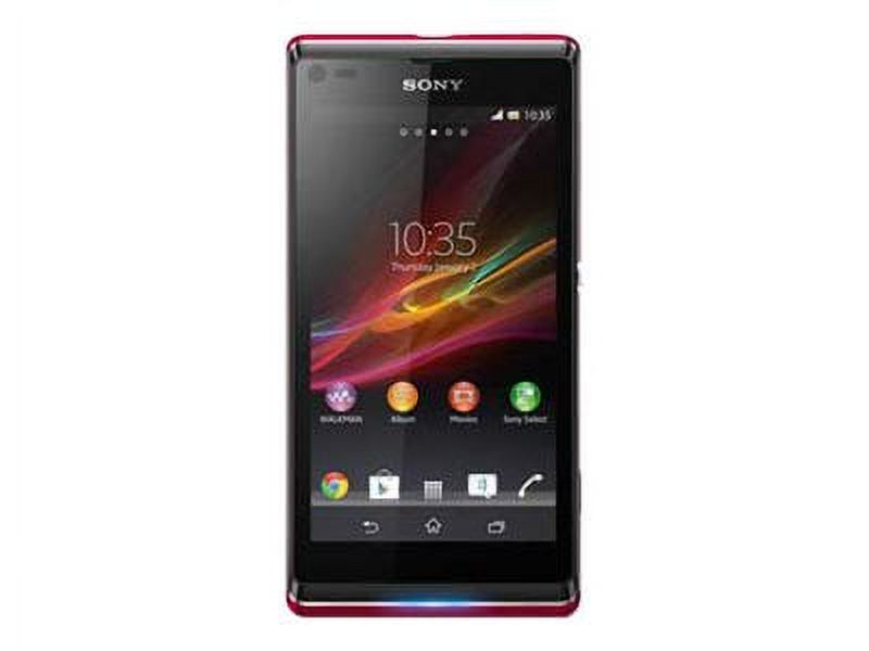 Sony XPERIA L - 3G smartphone - RAM 1 GB / Internal Memory 8 GB - microSD slot - 4.3" - 480 x 854 pixels - rear camera 8 MP - red - image 1 of 6
