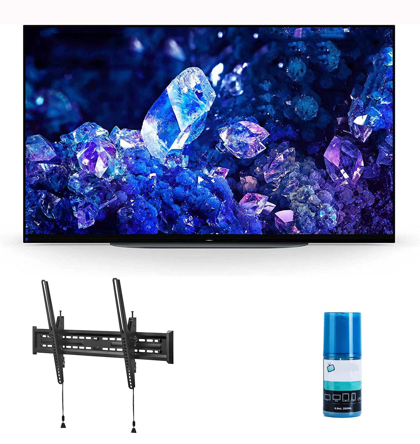 Sony XR48A90K 48" 4K Bravia XR OLED High Definition Resolution Smart TV with a Walts TV Large/Extra Large Tilt Mount for 43"-90" TV's and Walts Screen Cleaner Kit (2022)