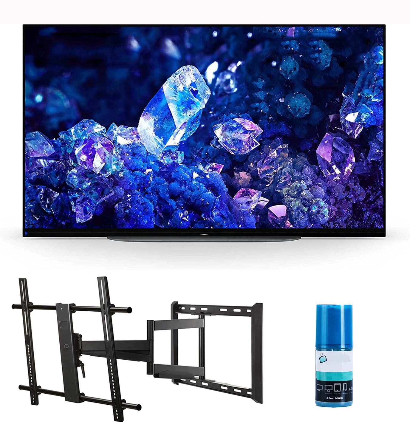 Sony XR48A90K 48-inch 4K Bravia XR OLED HDR Smart TV with Walts TV Full Motion Mount for 43-90" TVs and Walts Screen Cleaner Kit (2022)