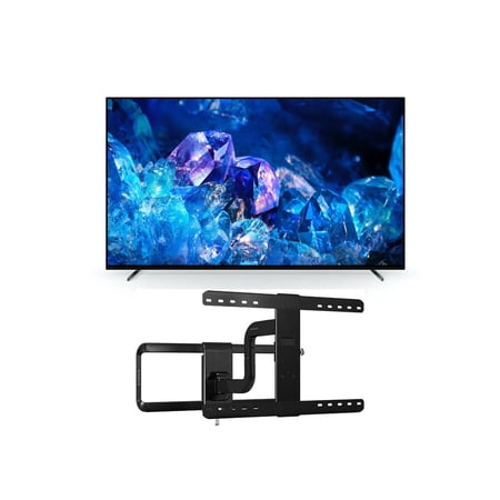 Sony XR55A80K 55" 4K Bravia XR OLED High Definition Resolution Smart TV with a Sanus VLF525-B1 Full-Motion Premium Series Mount for 50"-82" Flat Screen TV's (2022)