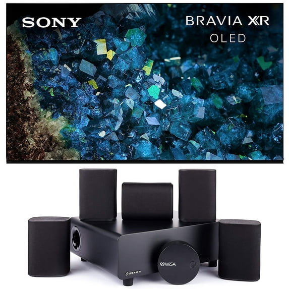 Sony XR55A80L 55 Inch 4K HDR OLED Smart Google TV with PS5 Features with a Platin MILAN-5-1-SOUNDSEND 5.1 Immersive Cinema-Style Sound System (2023)